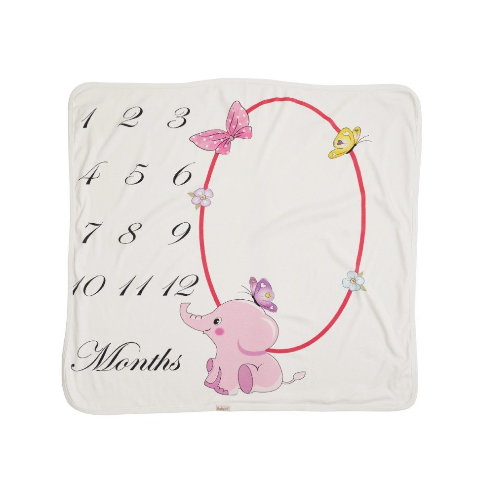 Плед дитячий Календар зростання BabyDo Elephant Twins 1083TW 85 x 80 см