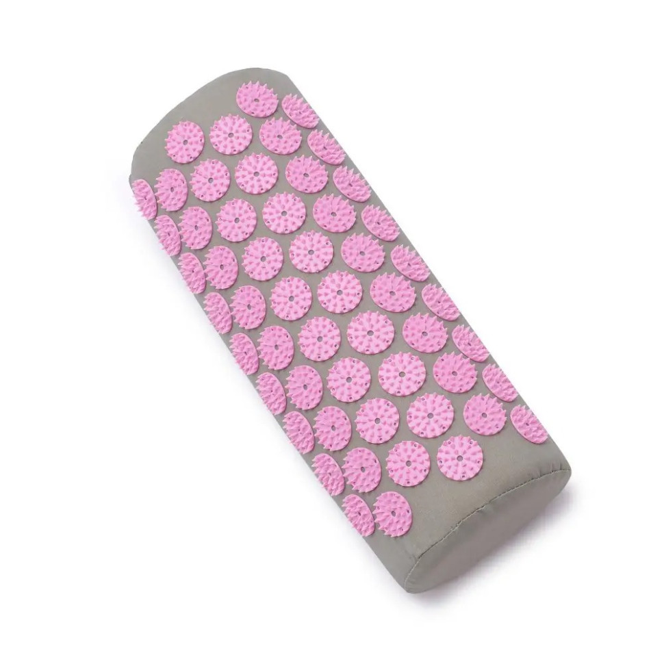 Килимок акупунктурний Premium+ 7SPORTS MTA-1 GRAY-PINK, з подушкою сіро-рожевий 130*50 см.