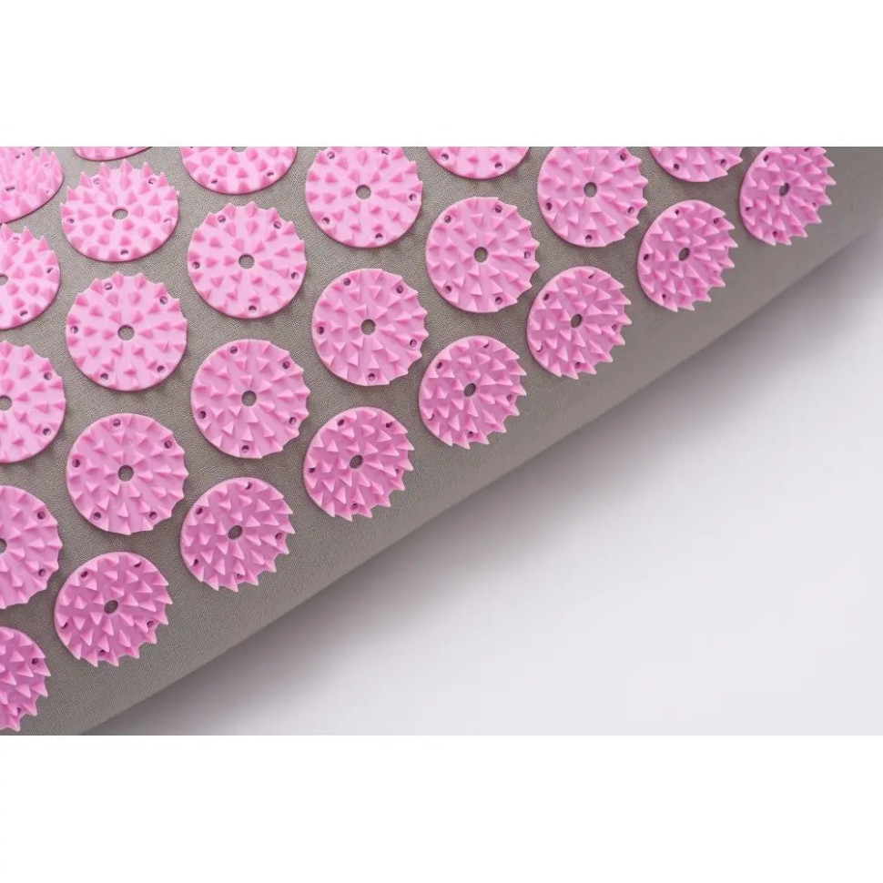 Килимок акупунктурний Premium+ 7SPORTS MTA-1 GRAY-PINK, з подушкою сіро-рожевий 130*50 см.