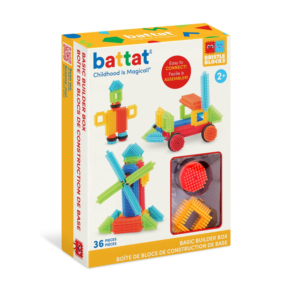 Конструктор серії Bristle Blocks - БУДІВЕЛЬНИК Battat Lite BT3099Z 36 деталей