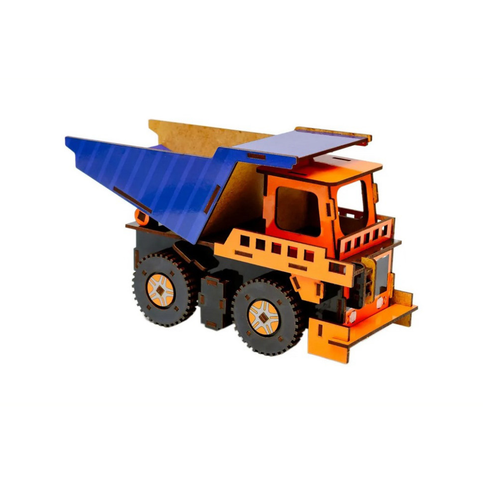 Дерев'яний 3D конструктор Самоскид PuzzleOK Puz-00920, 96 деталей