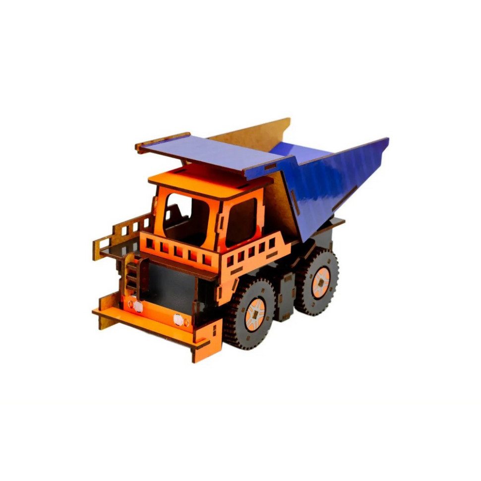 Дерев'яний 3D конструктор Самоскид PuzzleOK Puz-00920, 96 деталей