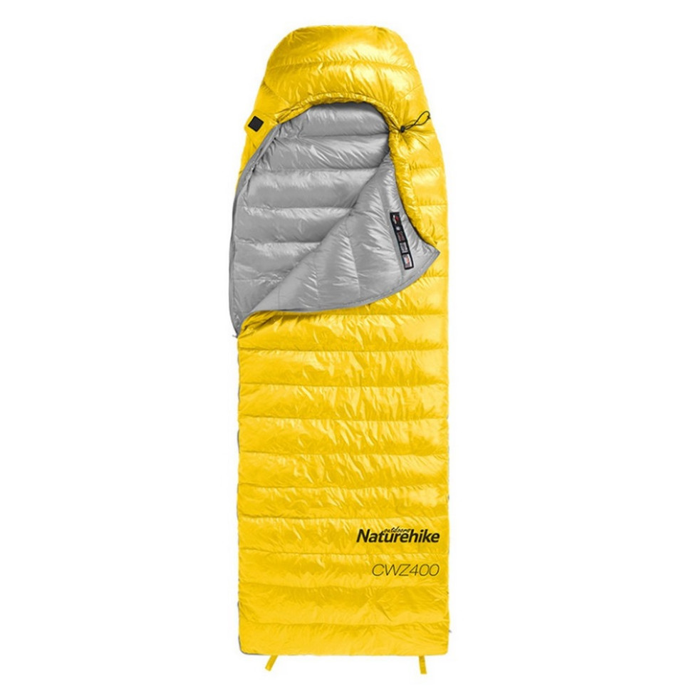 Спальник з натуральним пухом CW400 NH18C400-D Naturehike 6976507666848 жовто-сірий