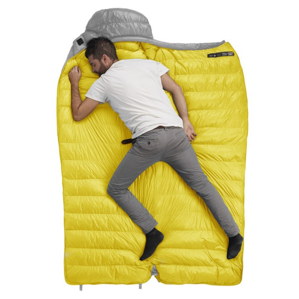 Спальник з натуральним пухом CW400 NH18C400-D Naturehike 6976507666848 жовто-сірий