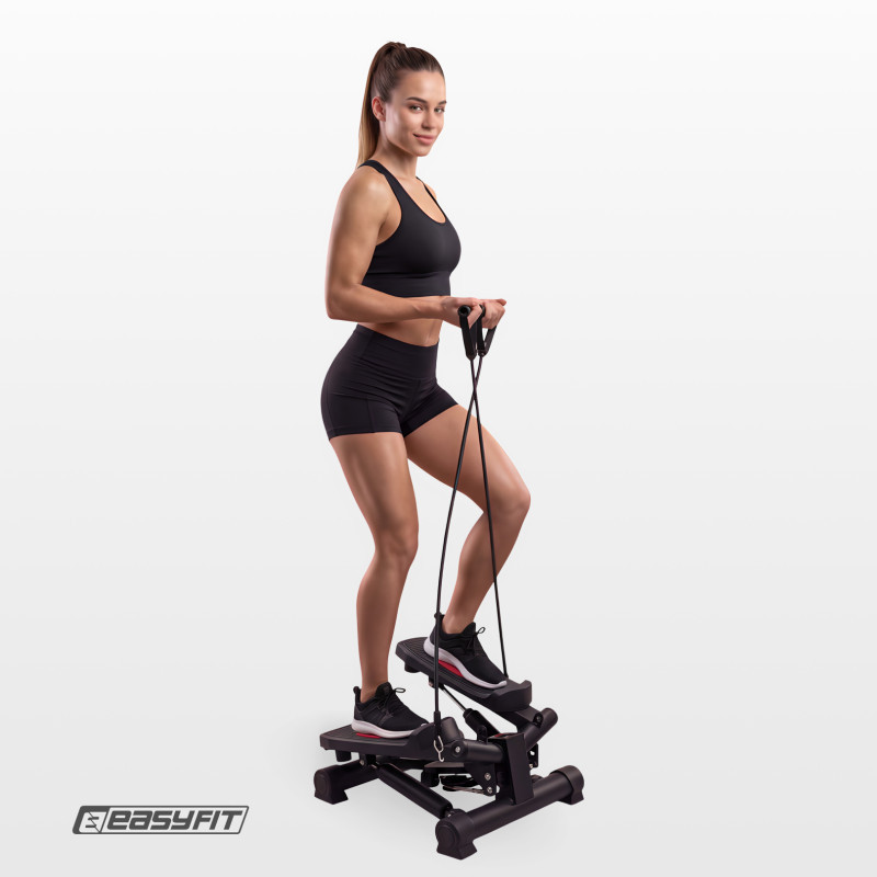 Степпер поворотний Pace-B EasyFit EF-0561-BK, з еспандерами, до 100 кг
