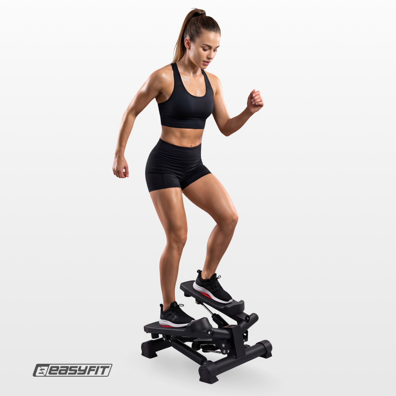 Степпер поворотний Pace-B EasyFit EF-0561-BK, з еспандерами, до 100 кг
