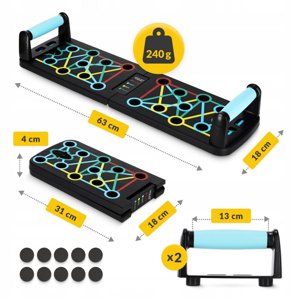 Упори для віджимань зі змінним хватом Push-up Board 4FIZJO P-5907739312785