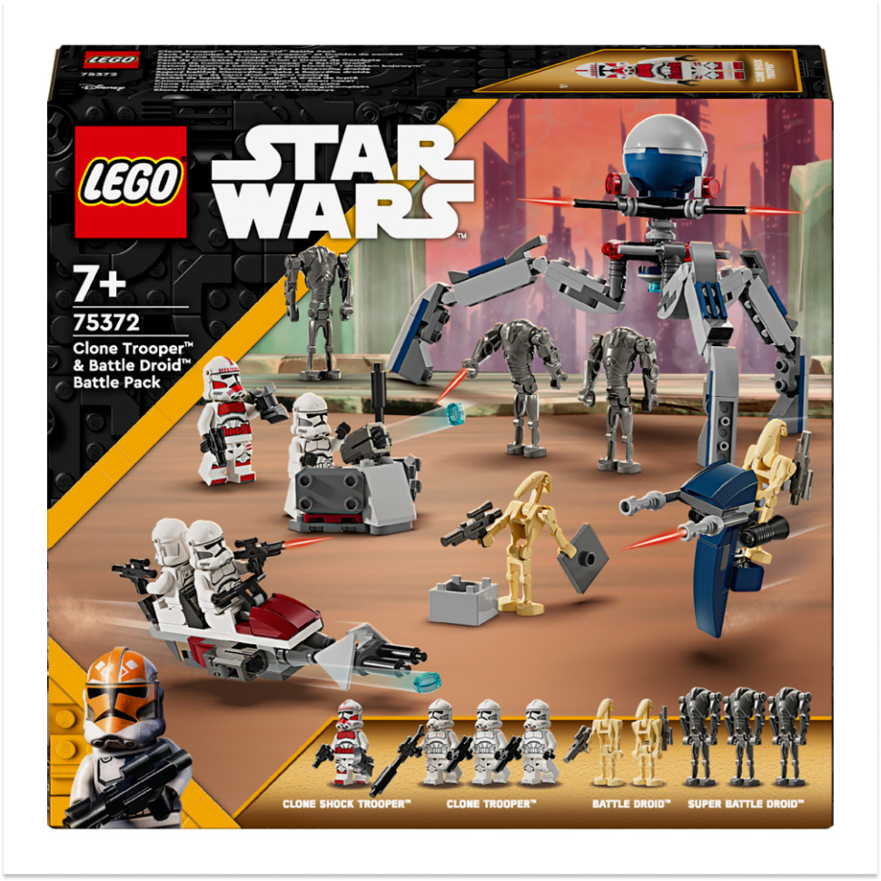Конструктор LEGO Star Wars Клони-піхотинці й Бойовий дроїд Бойовий набір 75372, 215 деталей 