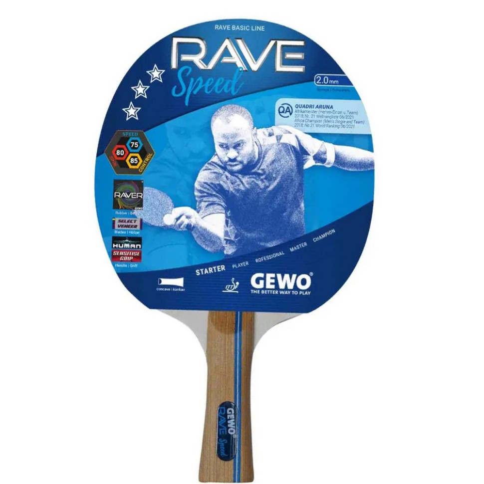 Ракетка для настольного тенниса Rave Speed FL Gewo 931043 (860100001)