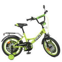 Велосипед дитячий PROF1 Y1642-1 16 дюймів, салатовий