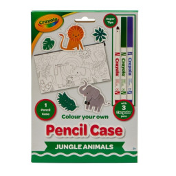 Пенал-раскраска "Джунгли" Crayola 15764-A, с фломастерами Пенал-раскраска "Джунгли" Crayola 15764-A, с фломастерами