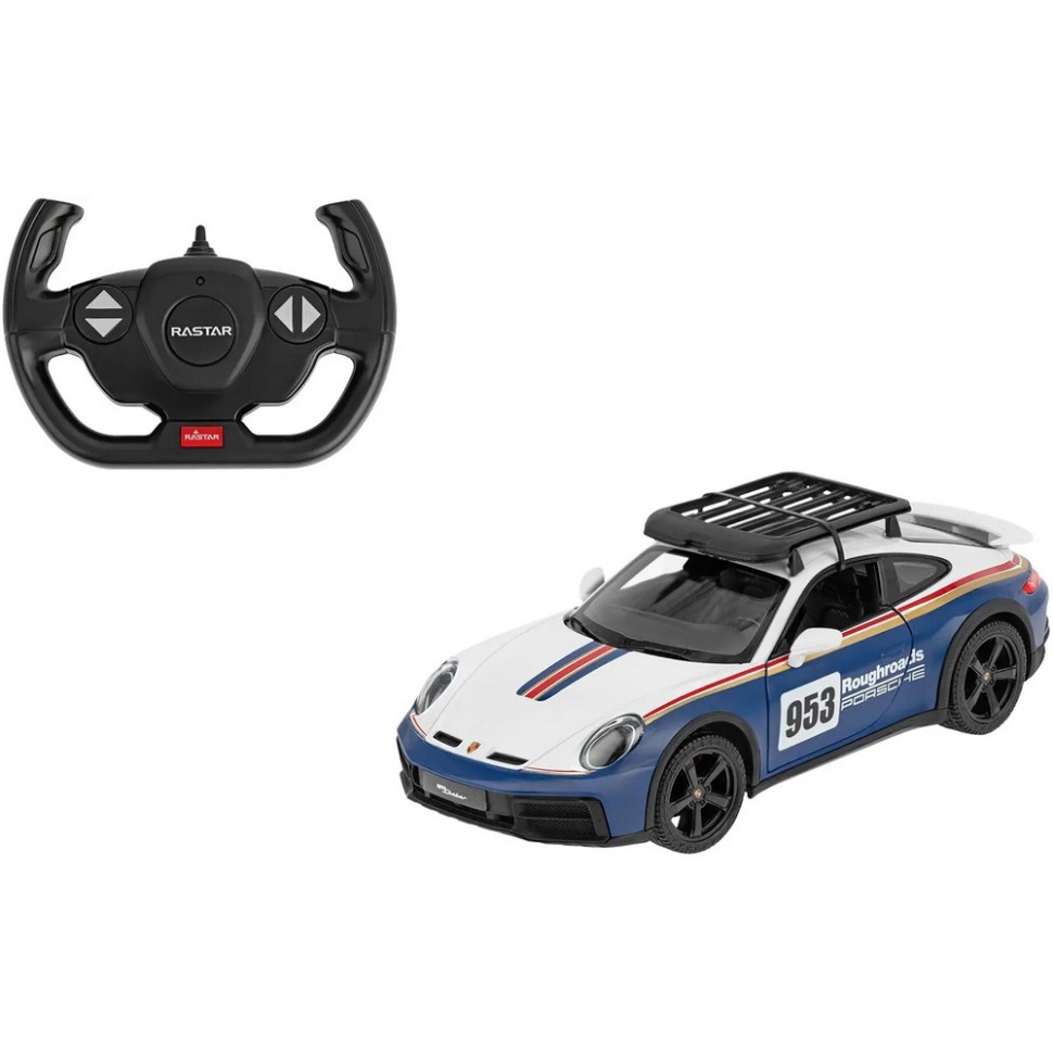 Машинка на радиоуправлении Porsche 911 Dakar Performance Rastar 10137 blue, масштаб 1:14 