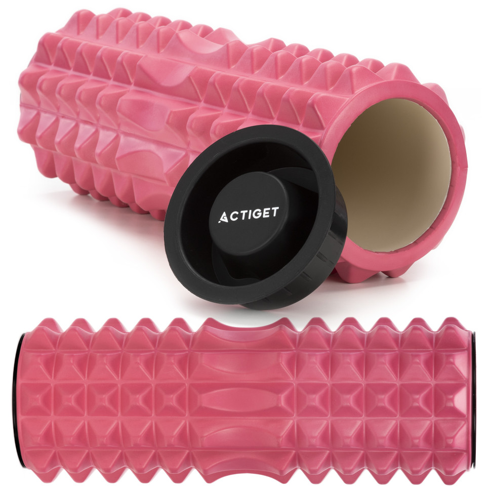 Масажний ролик Actiget ACT0100 EVA, Pink 33x13 см