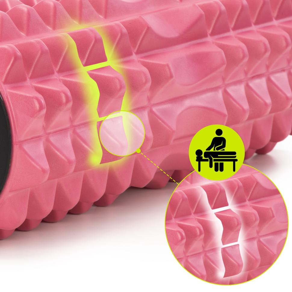 Масажний ролик Actiget ACT0100 EVA, Pink 33x13 см