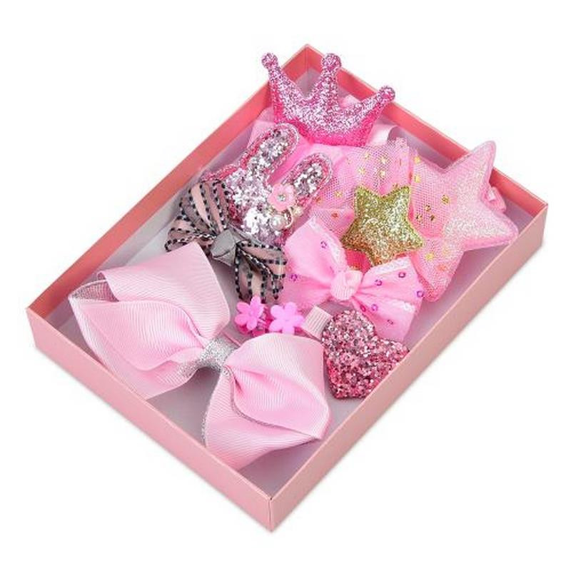 Набір аксесуарів для волосся Bambi YG0058(Pink) 10 шпильок в комплекті