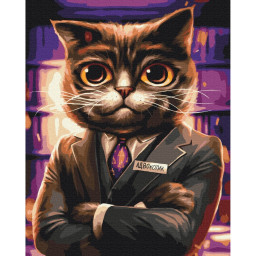 Картина по номерам "Котик Адвокат" © Марианна Пащук Brushme BS53665, 40х50 см