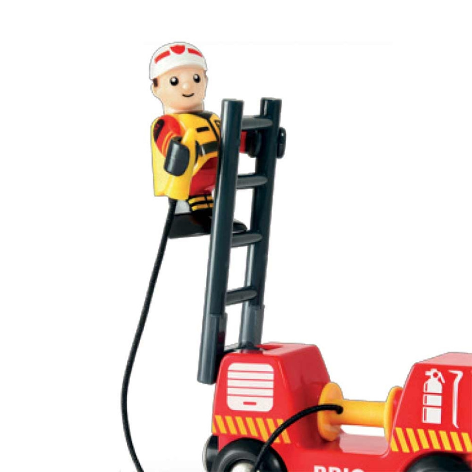 Аварийная пожарная машина BRIO 33811-BR, дерево, пластик, звук и свет