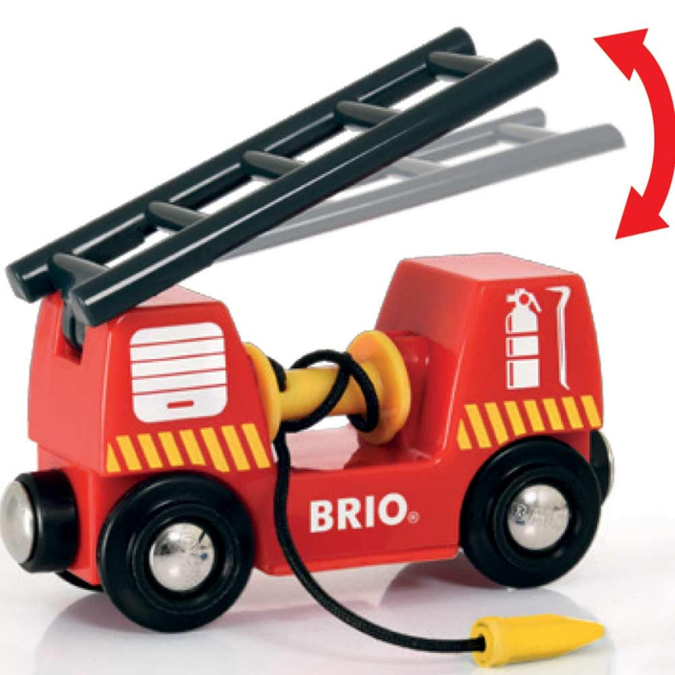Аварийная пожарная машина BRIO 33811-BR, дерево, пластик, звук и свет