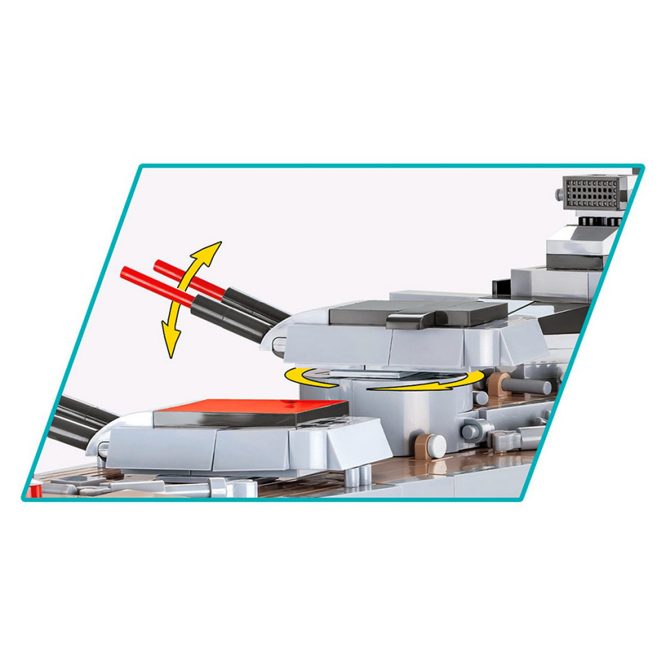 Конструктор боевой корабль Линкор Бисмарк COBI COBI-4841, 2880 деталей 1:300