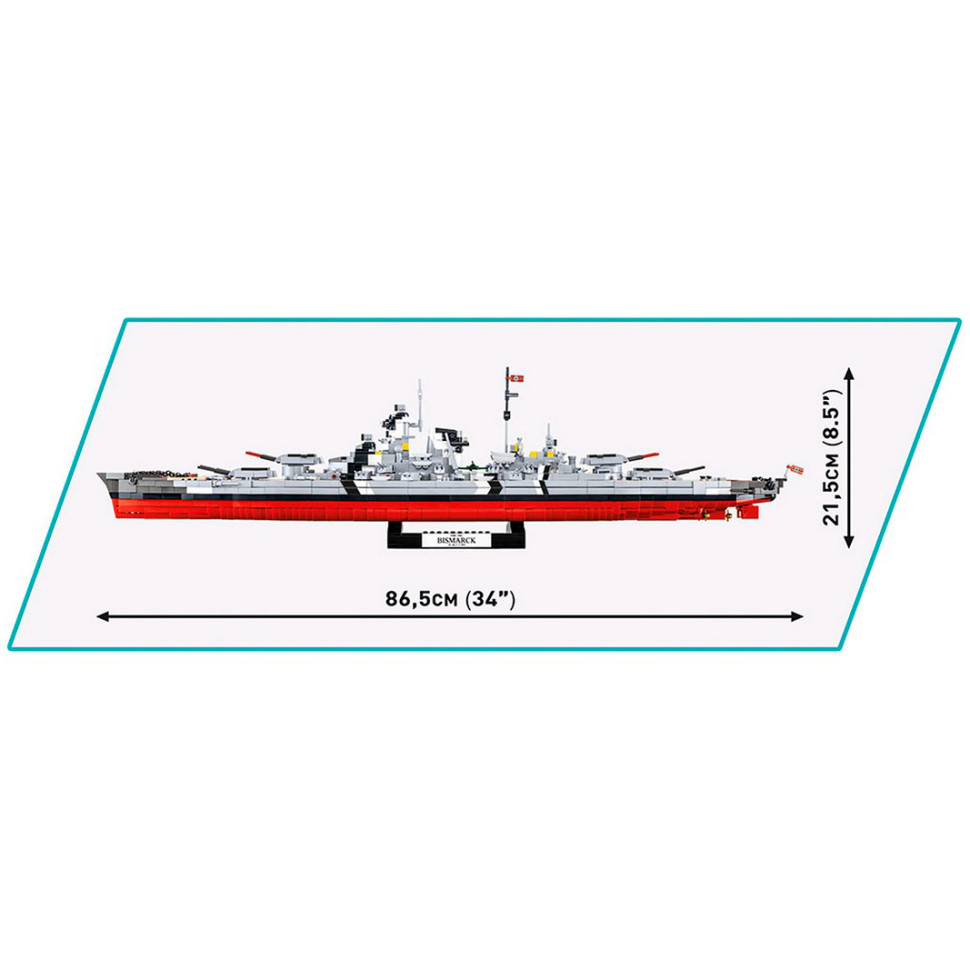 Конструктор боевой корабль Линкор Бисмарк COBI COBI-4841, 2880 деталей 1:300