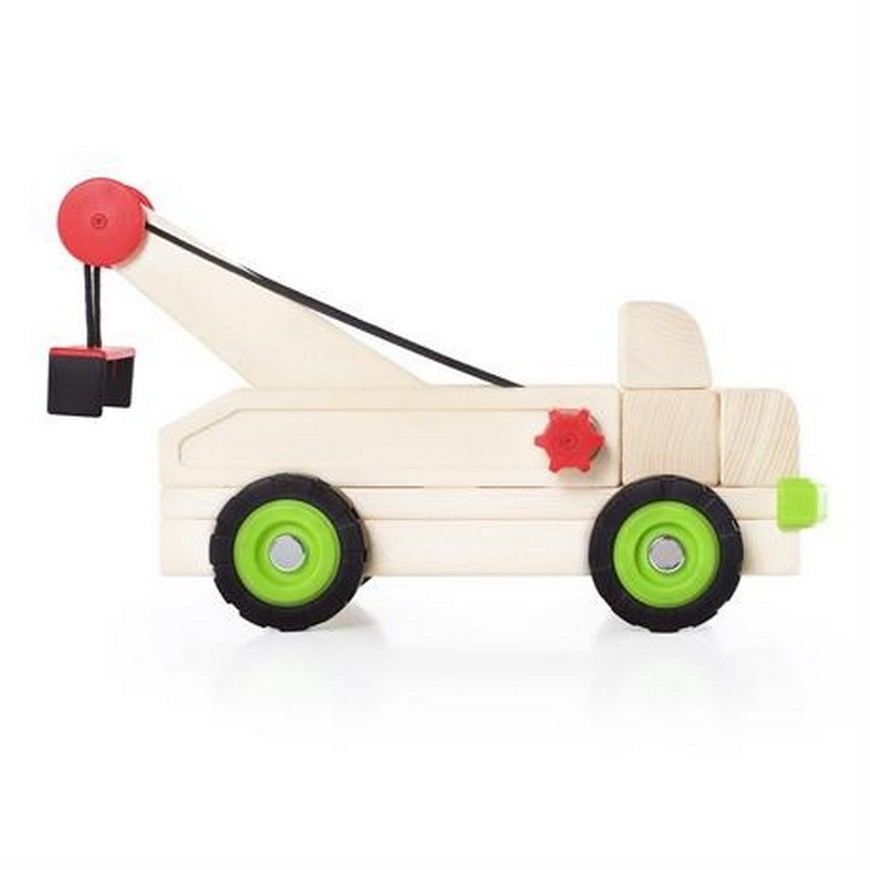 Большая машинка Block Science Trucks Эвакуатор Guidecraft G7532 деревянный 37 см