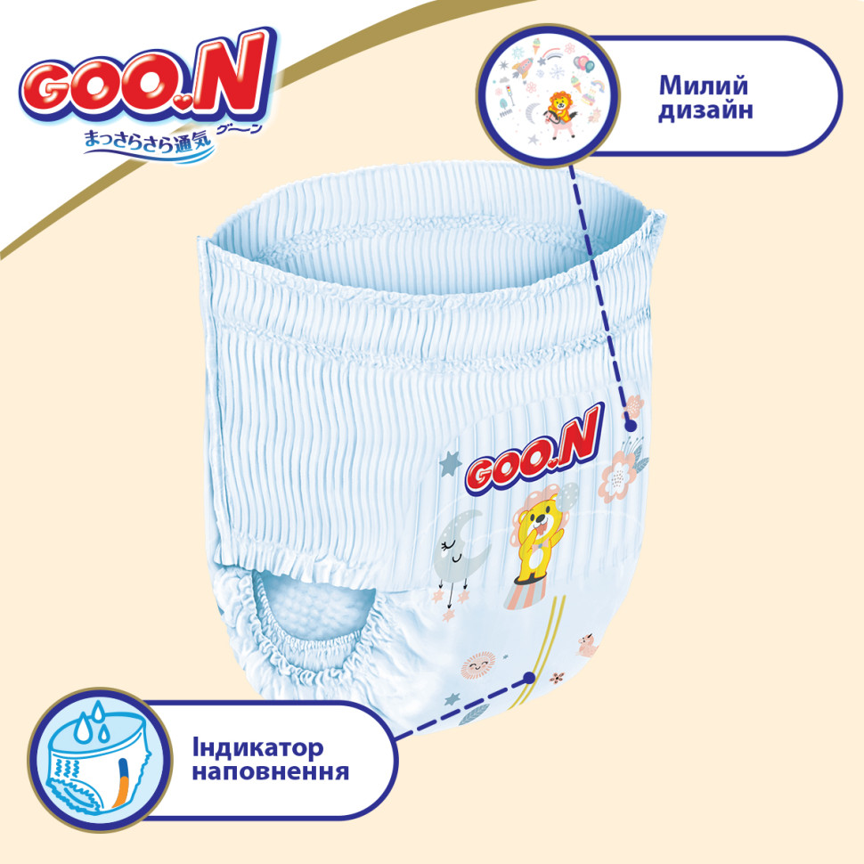 Трусики-підгузки для дітей 18-30 кг GOO.N Premium Soft 863231 розмір 7(3XL), 22 шт