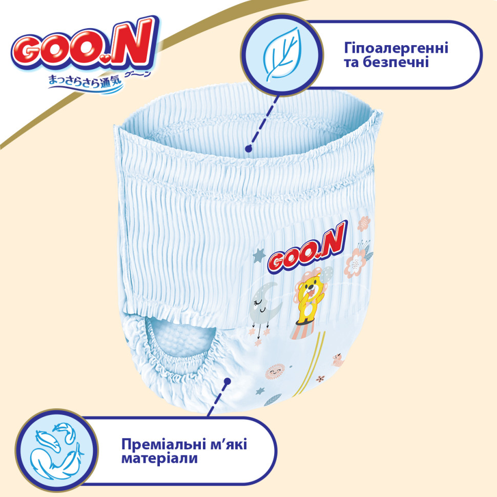 Трусики-підгузки для дітей 18-30 кг GOO.N Premium Soft 863231 розмір 7(3XL), 22 шт