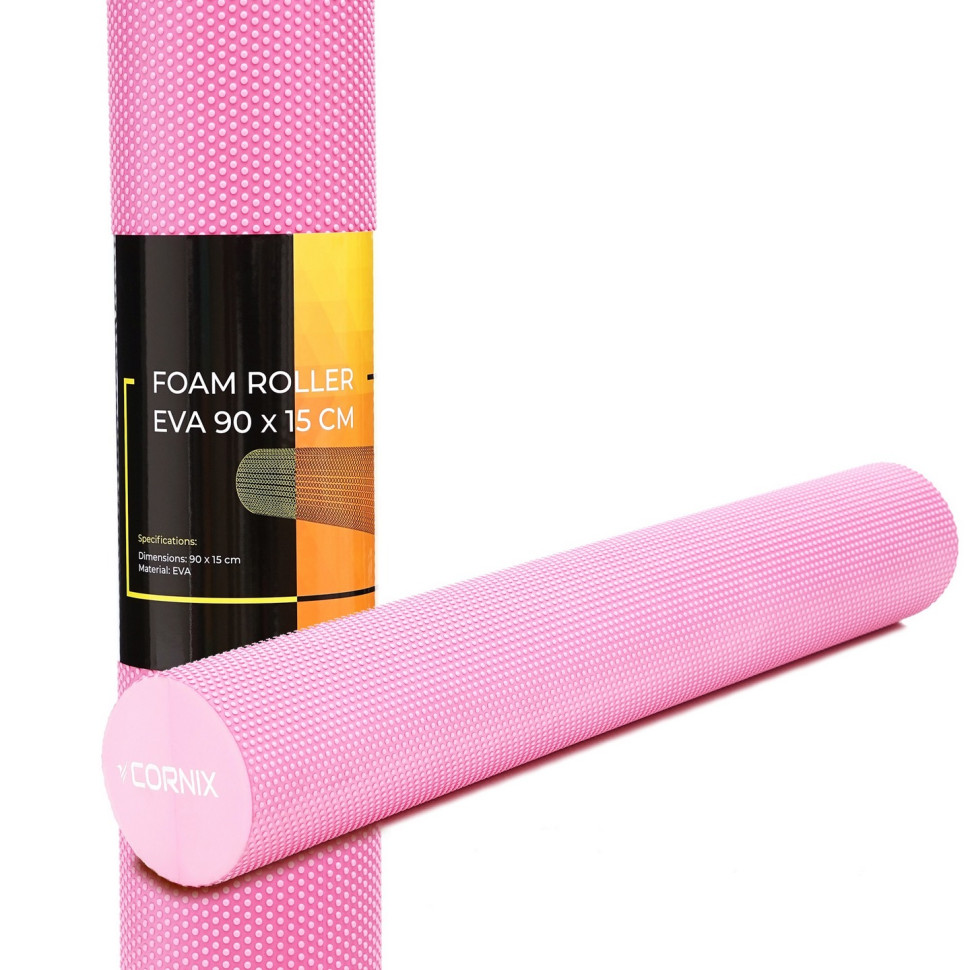 Массажный ролик (валик, роллер) Cornix XR-0313 Pink 90 x 15 см