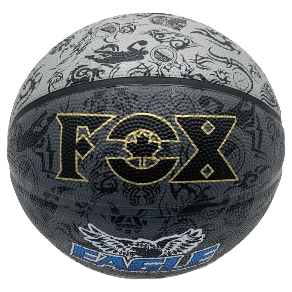 Мяч баскетбольный Fox ball №7 Newt NE-BAS-1027, черно-серый