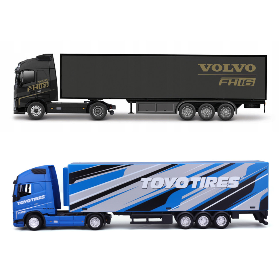 Дитяча автомодель ФУРА VOLVO FH16 GLOBETROTTER 750 XXL Bburago 18-31461 чорний, синій 1:43