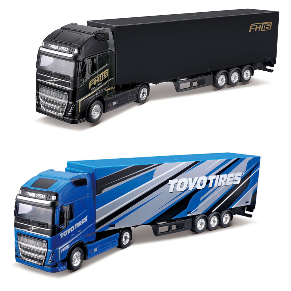 Дитяча автомодель ФУРА VOLVO FH16 GLOBETROTTER 750 XXL Bburago 18-31461 чорний, синій 1:43
