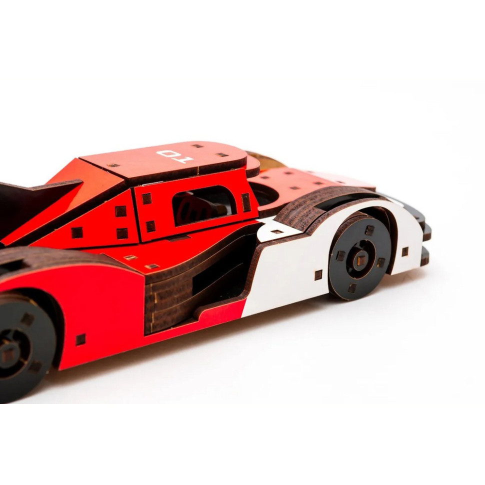 Дерев'яний 3D конструктор Racing Car PuzzleOK Puz-01037, 146 деталей