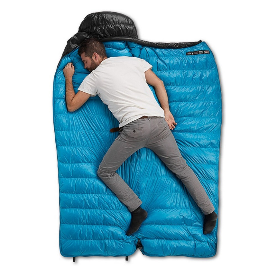 Спальник с натуральным пухом CW400 NH18C400-D Naturehike 6976507666831 черно-голубой