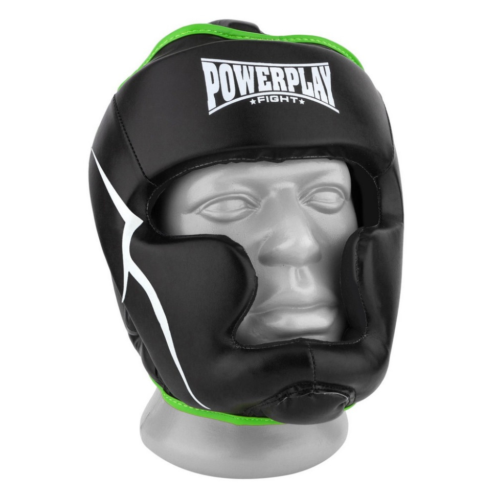 Боксерський шолом тренувальний PowerPlay PP_3100_XS_Black/Green, XS