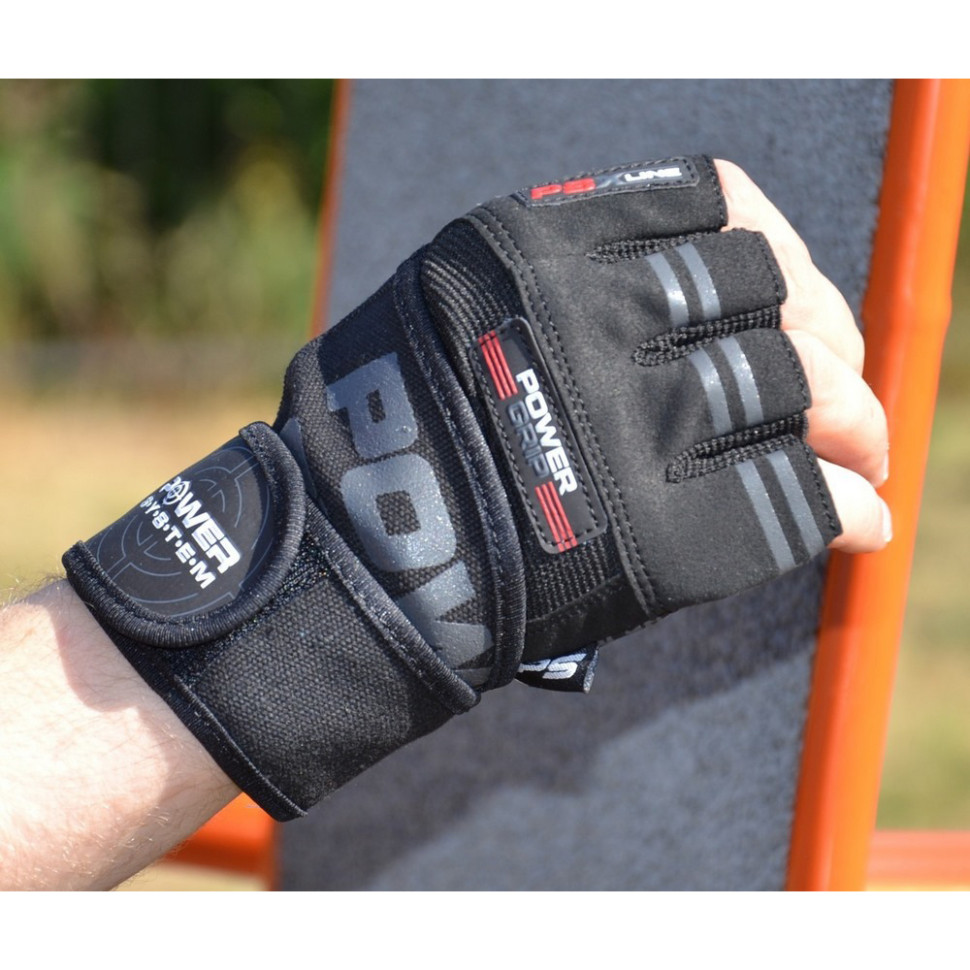 Рукавички для фітнесу PS-2800 Power Grip Power System PS-2800_XXL_Black Black, XXL