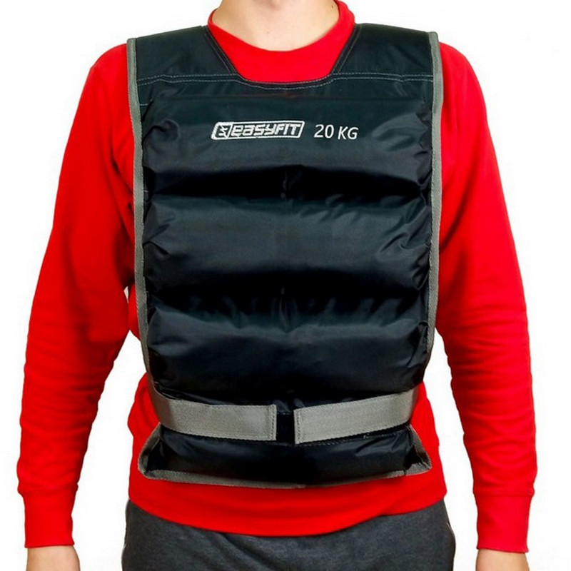 Жилет утяжелительный EasyFit EF-VST-20 черный 20 кг