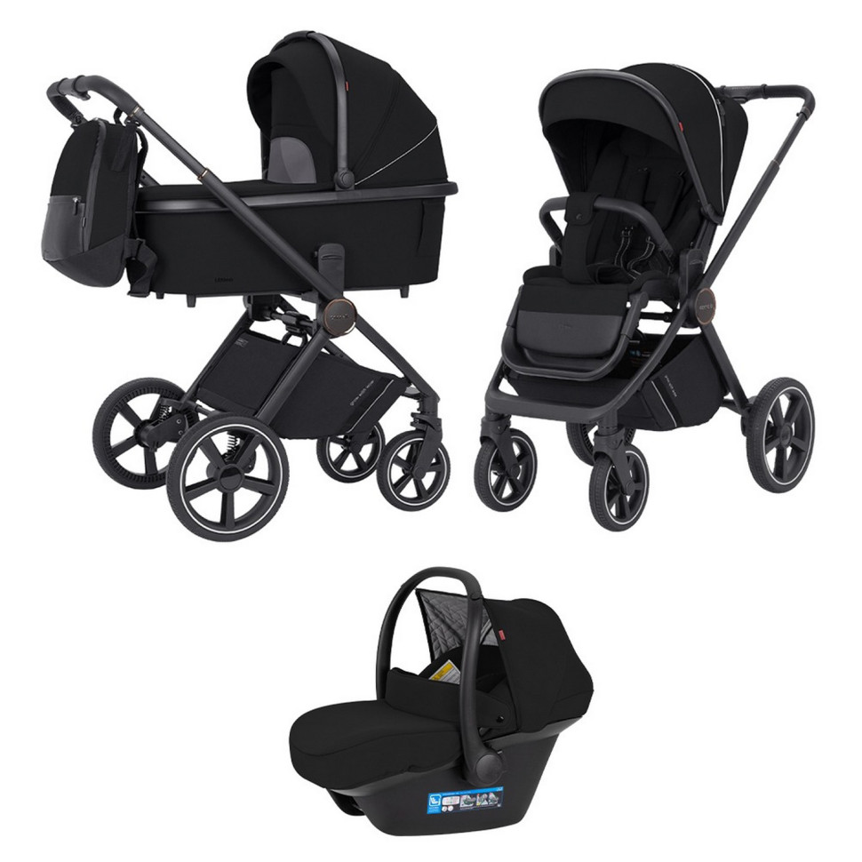 Дитяча універсальна коляска 3 в 1 Ultimo CRL-6519 CARRELLO CRL-6519 Sable Black