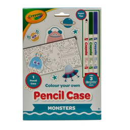Пенал-раскраска "Монстры" Crayola 15764-B, с фломастерами Пенал-раскраска "Монстры" Crayola 15764-B, с фломастерами