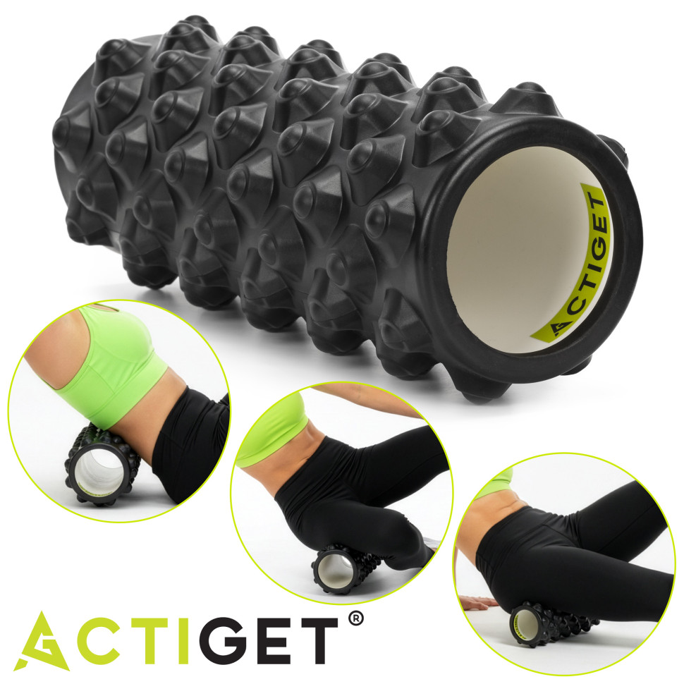 Массажный ролик Actiget ACT0101 EVA, Black 33x13 см