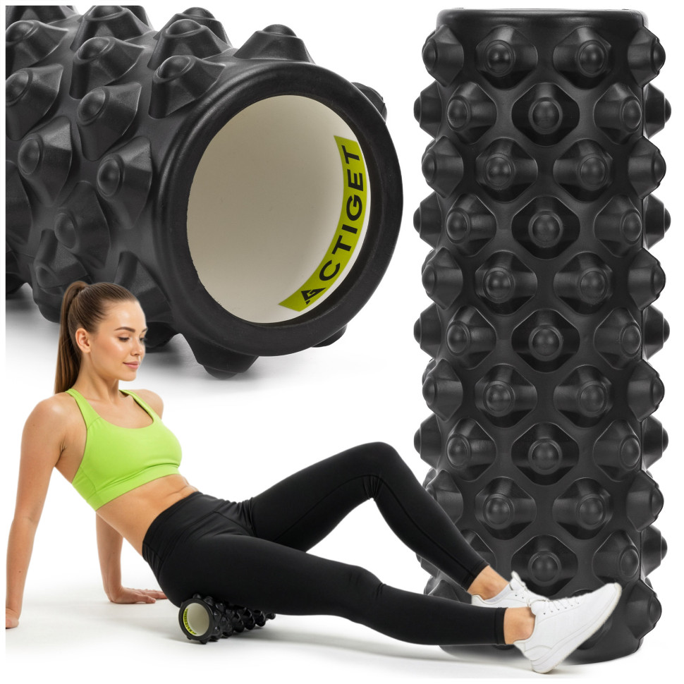 Массажный ролик Actiget ACT0101 EVA, Black 33x13 см