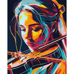 Картина за номерами "Віртуозна скрипалька" ©art_selena_ua Ідейка KHO8324, 40х50 см