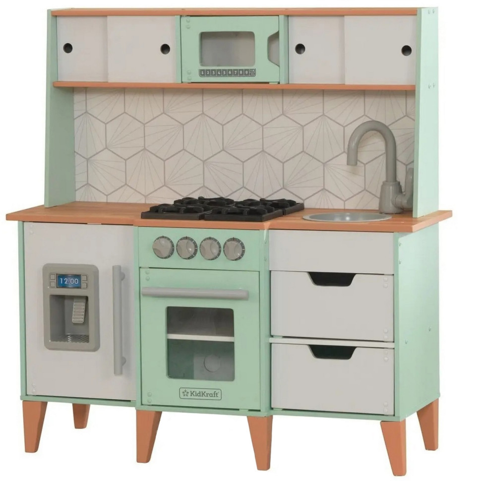 Дитяча кухня Mid-Century Modern KidKraft 53432 з системою легкого збирання EZ Kraft Assembly