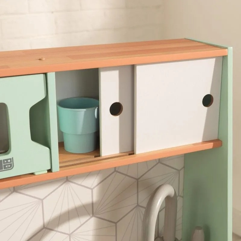 Дитяча кухня Mid-Century Modern KidKraft 53432 з системою легкого збирання EZ Kraft Assembly