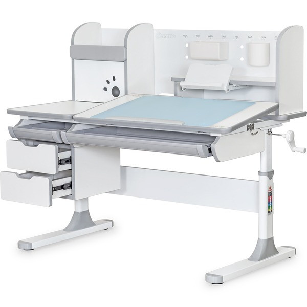 Детская парта Hamilton Multicolor BL Mealux BD-680 W/G MC+BL с полкой
