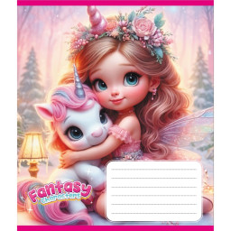 Тетрадь ученическая "Мой единорог" Leader 012-520170L-3 в линию, 12 листов  