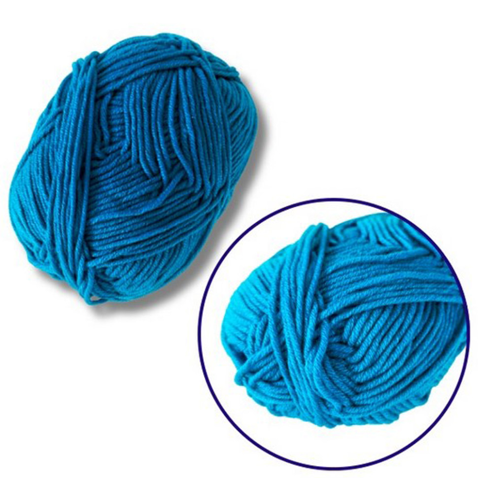 Пряжа фасована петляста Brushme NB111, 80% бавовни, 20% молочна клітковина, глибоке озеро