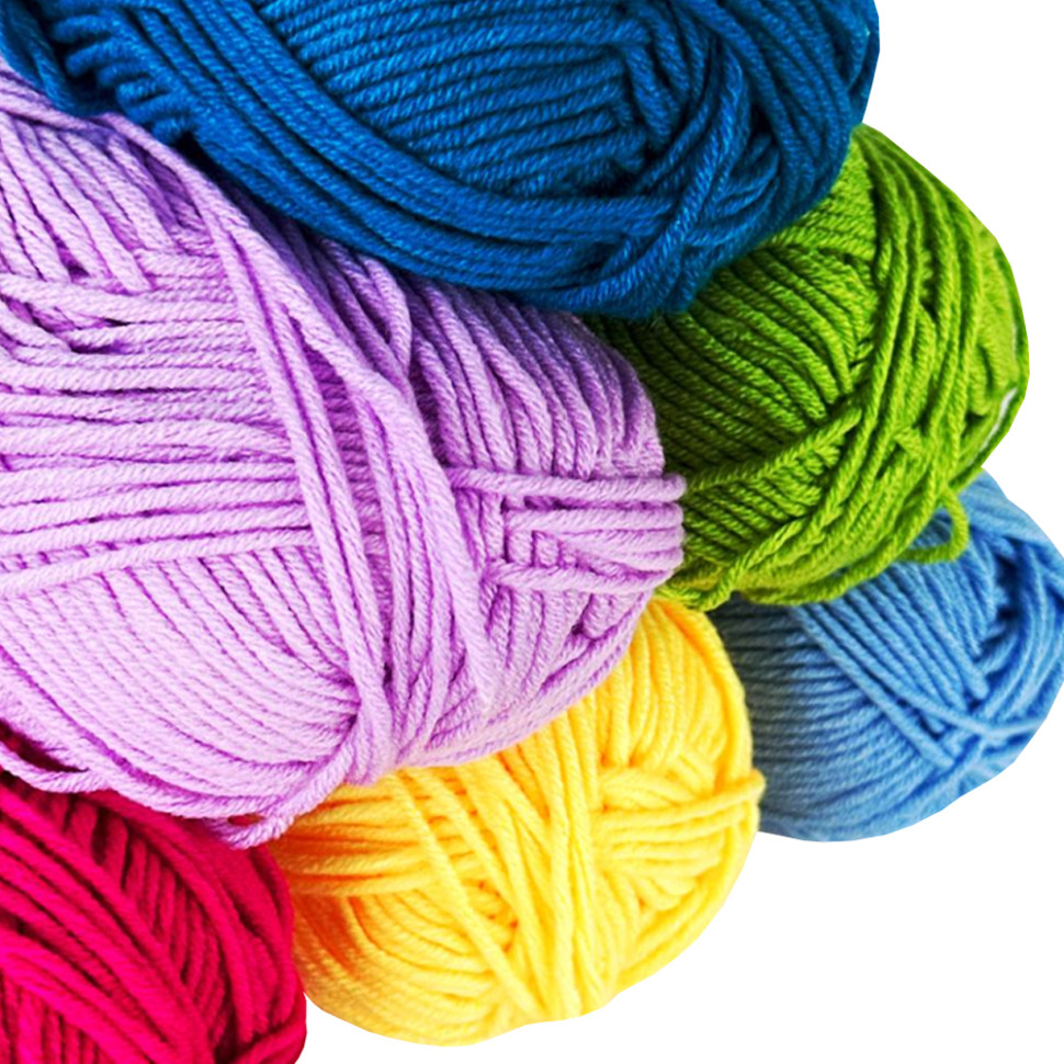 Пряжа фасована петляста Brushme NB111, 80% бавовни, 20% молочна клітковина, глибоке озеро