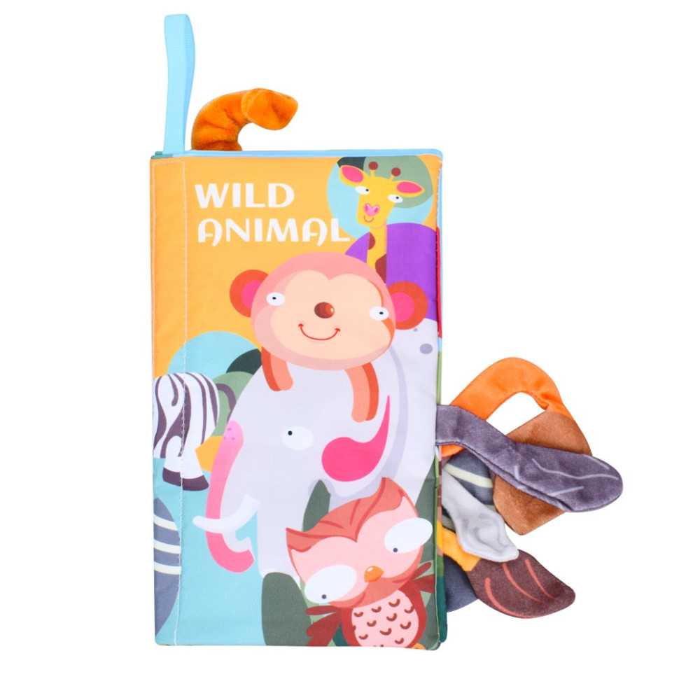 Розвиваюча книжка-шуршалка Bambi 668-230(Wild animal) англійські слова