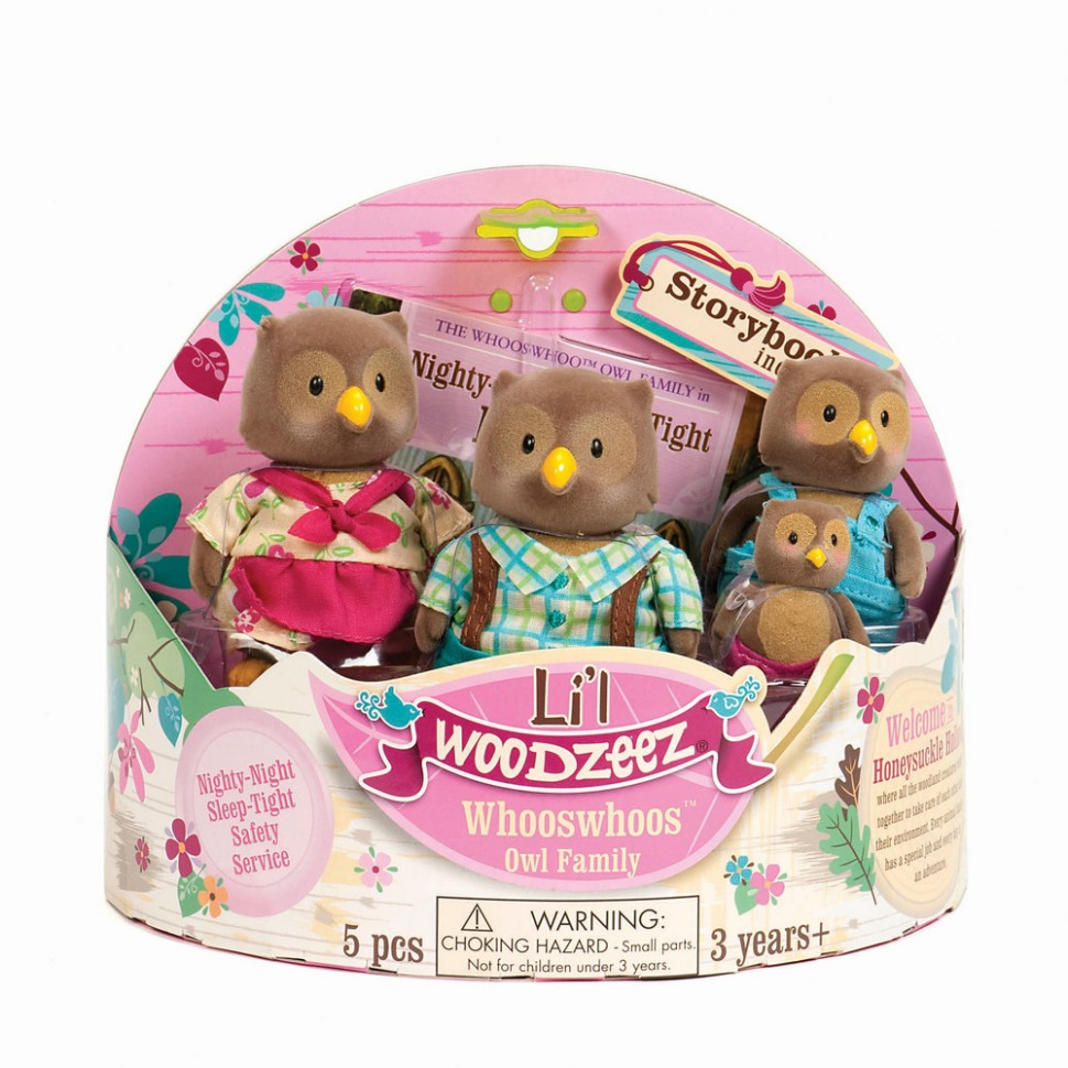 Игровой набор фигурок Семья Сов Li'l Woodzeez 6007Z в наборе 4 шт