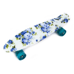 Скейт Penny Board «Blue Rose» Bambi PG05 колеса зі світлом 80 кг